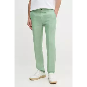 Joop! pantaloni din in Hank culoarea verde, cu fason chinos, 30042198 10017599 imagine