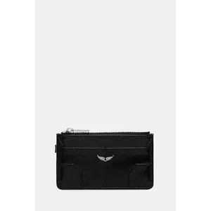 ZADIG&VOLTAIRE portofel de piele femei, culoarea negru, LWBA02519 imagine