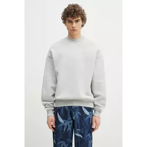 MKI MIYUKI ZOKU hanorac de bumbac 800 Gsm Superweight Crewneck barbati, culoarea gri, neted, 800.GSM.SUPERWEIGHT.CRE imagine