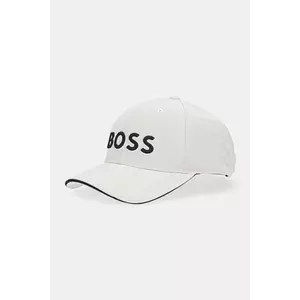BOSS Green sapca culoarea bej, cu imprimeu, 50519247 imagine
