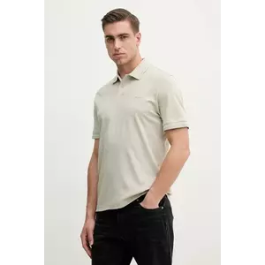 BOSS Orange polo de bumbac culoarea bej, uni, 50520109 imagine