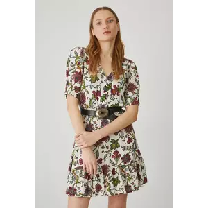 Medicine rochie culoarea bej, mini, evazată imagine