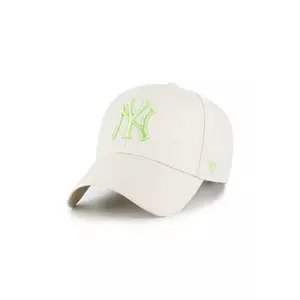 47 brand șapcă MLB New York Yankees culoarea bej, uni, B-MVPSP17WBP-BNL imagine