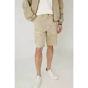 Medicine pantaloni scurti din bumbac barbati, culoarea bej imagine