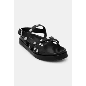 Medicine sandale de piele femei, culoarea negru, cu platforma imagine