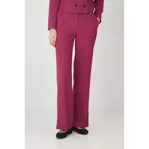 Medicine pantaloni femei, culoarea rosu, drept, medium waist imagine