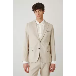 Medicine blazer din amestec de in culoarea bej imagine