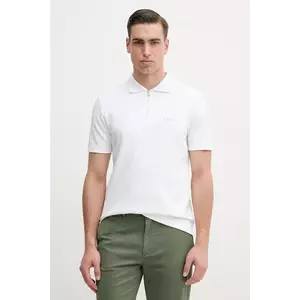 BALR. tricou polo barbati, culoarea alb, cu imprimeu imagine