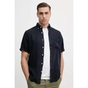 Gant camasa de in culoarea albastru marin, cu guler button-down, regular imagine