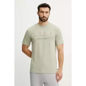 Helly Hansen tricou SKOG RECYCLED GRAPHIC barbati, culoarea verde, cu imprimeu, 63082 imagine