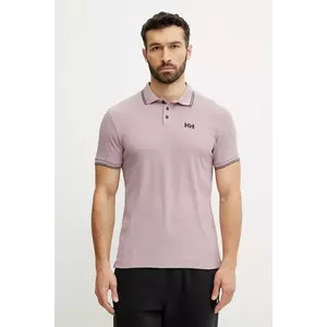Helly Hansen tricou polo barbati, culoarea roz, neted imagine