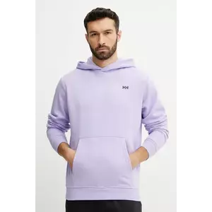 Helly Hansen bluza barbati, culoarea roz, cu glugă, cu imprimeu imagine