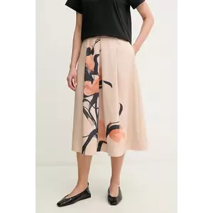 MAX&Co. fustă culoarea bej, midi, evazati, 2516101084200 imagine