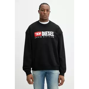 Diesel hanorac de bumbac S-BOXT-DIV SWEAT-SHIRT bărbați, culoarea negru, cu imprimeu, A15753.0GEAD imagine