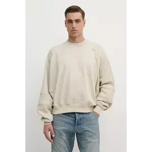 Heliot Emil hanorac de bumbac bărbați, culoarea bej, uni, SS25_M_08_062_ST18_CO imagine