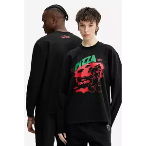 Inbetweeners longsleeve din bumbac culoarea negru, cu imprimeu, S5TWUATH042 imagine