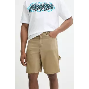 Karl Kani pantaloni scurți jeans bărbați, culoarea verde, 60100010 imagine