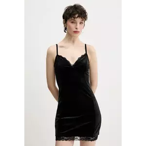 Juicy Couture rochie de catifea JUICY HIBISCUS CRYSTAL culoarea negru, mini, mulată, JCWED125337 imagine