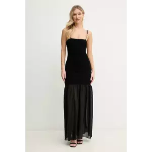 Simona Corsellini rochie culoarea negru, maxi, dreaptă, P25CPABO01 imagine