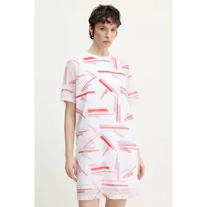 Karl Lagerfeld Jeans rochie culoarea alb, mini, dreaptă, A2W13031 imagine