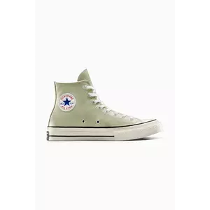 Converse tenși de piele Chuck 70 culoarea verde, A10549C imagine