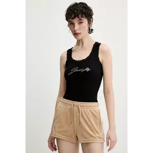 Juicy Couture top JUICY HIBISCUS CRYSTAL culoarea negru, JCWLV125335 imagine
