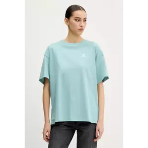 Converse tricou din bumbac femei, culoarea turcoaz, 10028415-A02 imagine