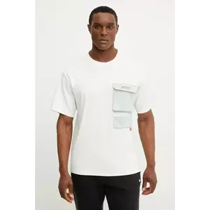 Columbia tricou Cove Beach bărbați, culoarea alb, cu imprimeu, 2126091 imagine