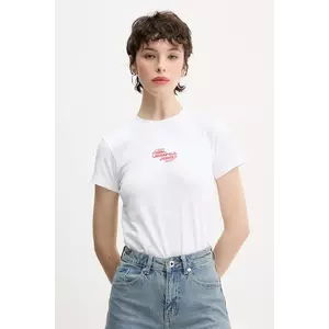 Karl Lagerfeld Jeans tricou femei, culoarea alb, A2W17027 imagine