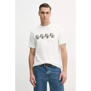 PS Paul Smith tricou din bumbac bărbați, culoarea alb, cu imprimeu, M2R.220X.PP5120 imagine