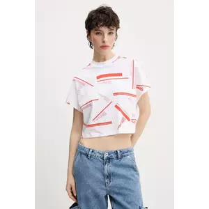 Karl Lagerfeld Jeans tricou din bumbac femei, culoarea alb, A2W17034 imagine