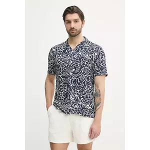 Lindbergh cămașă bărbați, culoarea bleumarin, relaxed, 30-203717 imagine