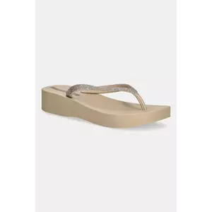 Ipanema papuci MESH CHIC PL femei, culoarea bej, cu platforma, 83386-BD734 imagine