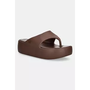Melissa papuci MELISSA FREE PLATFORM THONG AD femei, culoarea maro, cu platforma, M 36088 BE885 imagine