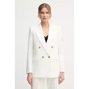 ERMANNO Firenze sacou culoarea alb, cu doua randuri de nasturi, cu imprimeu, 56TI001EV7 imagine