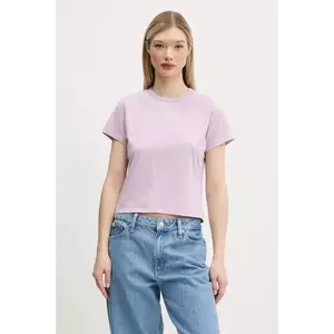 Abercrombie & Fitch tricou din bumbac femei, culoarea violet, KI139-5308 imagine