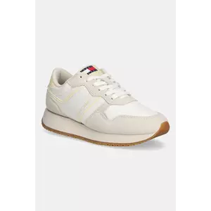 Tommy Jeans sneakers EVA RUNNER LIGHT femei, culoarea bej, EN0EN02741 imagine