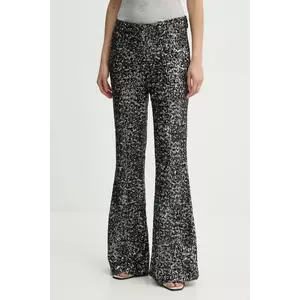 ZADIG&VOLTAIRE pantaloni femei, culoarea negru, evazati, high waist, WWPA00808 imagine