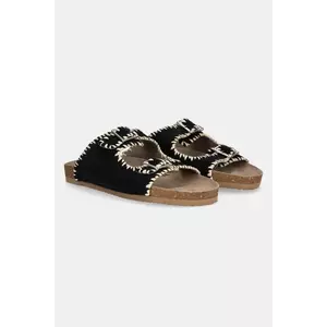 Answear Lab papuci din piele femei, culoarea negru imagine