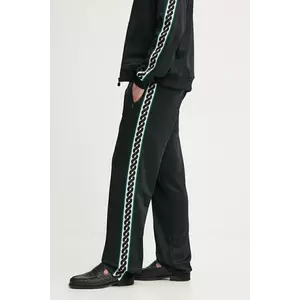 Drôle de Monsieur pantaloni de trening Le Pantalon Survet' culoarea negru, cu imprimeu, PERM-SP007-PL135-BL imagine