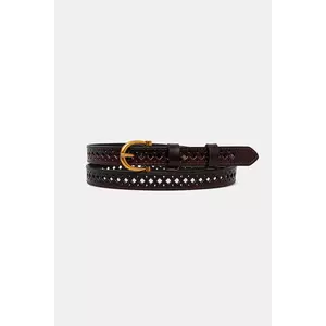 Answear Lab curea de piele femei, culoarea rosu imagine