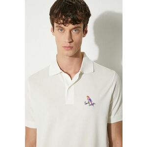 Paul Smith polo de bumbac culoarea bej, cu imprimeu, M1R-698P-NP4722 imagine