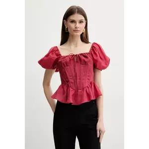 Bardot bluză ESRA femei, culoarea rosu, uni, 59889TB imagine