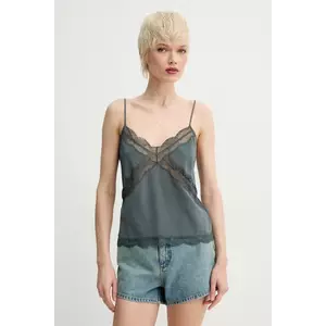 ZADIG&VOLTAIRE bluză de matase culoarea gri, uni, WWCR01258 imagine