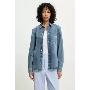 Moschino Jeans cămașă din bumbac femei, cu guler clasic, relaxed, 0204 3721 imagine