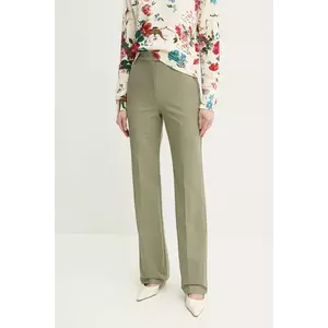 MM pantaloni femei, culoarea verde, drept, high waist, 2516781028600 imagine