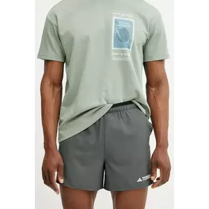 adidas TERREX pantaloni scurți bărbați, culoarea verde, JF1234 imagine