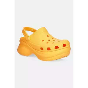 Crocs papuci Classic Bae Clog W femei, culoarea portocaliu, cu platforma, 206302.85Q imagine