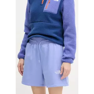 The North Face pantaloni scurți Essential Relaxed femei, culoarea violet, cu imprimeu, high waist, NF0A8C2F0YI1 imagine