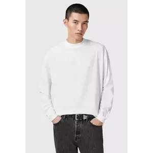 AllSaints pulover de bumbac FINN bărbați, culoarea alb, M005JC imagine